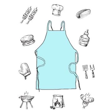 Wegwerp Schort 3-Delig Blauw