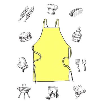 Wegwerp Schort 3-Delig Geel