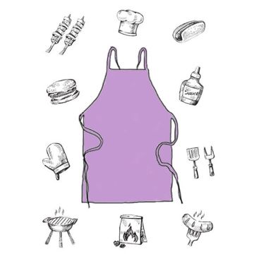 Wegwerp Schort 3-Delig Paars