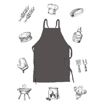 Wegwerp Schort 3-Delig Zwart