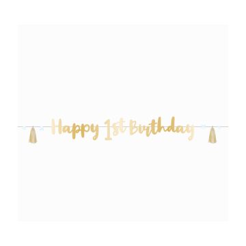 Slinger Happy 1st Birthday Blauw/Goud 