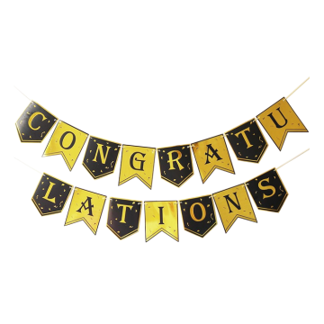 Slinger Congratulations Goud & Zwart 