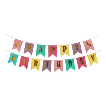 Slinger Happy Birthday Pastel Unicorn