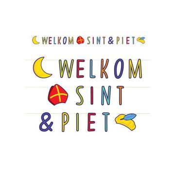 Letterslinger Welkom Sint & Piet (2,85m)