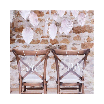 * Stoelbordjes Acryl Mr & Mrs Ginger Ray