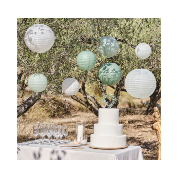 Papieren Lampionnen Sage & Wit Ginger Ray (8st) 