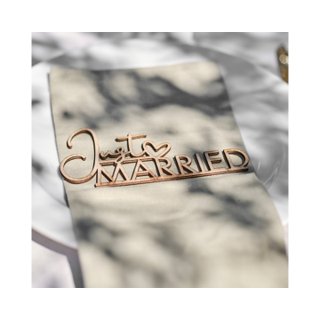 Houten Tafeldecoratie Just Married Ginger Ray (6st) 