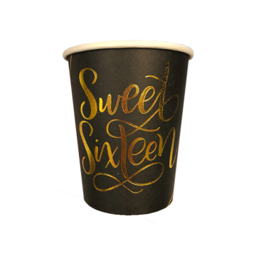 Bekers Sweet Sixteen Zwart/Goud 