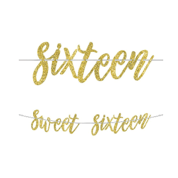 Glitter Slinger Sweet Sixteen Goud 