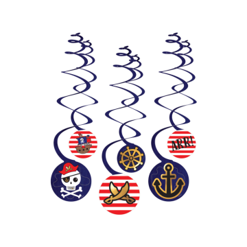 Swirls Piraten Map (6st) 