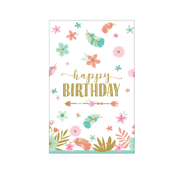 Tafelkleed Boho Happy Birthday (137x243cm)