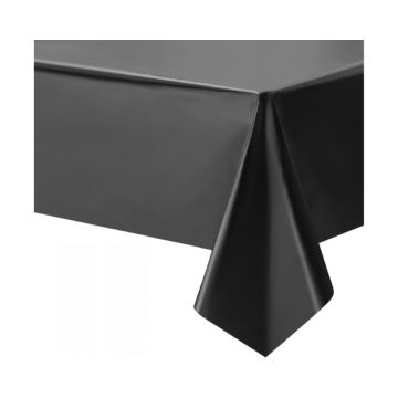 Plastic Tafelkleed Mat Zwart - 137x274cm 