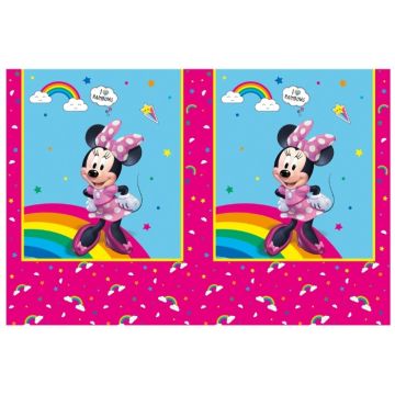 Tafelkleed Minnie Mouse Rainbow Makes Me Smile - 120x180cm