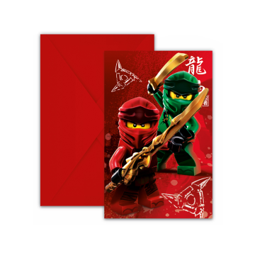 Uitnodiging Lego Ninjago (6st) 