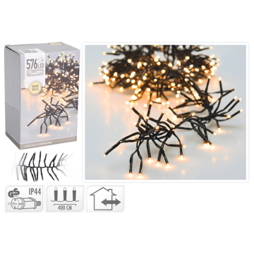 Clusterverlichting 576LED Warm Wit - 4 meter