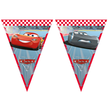 Papieren vlaggenlijn Cars