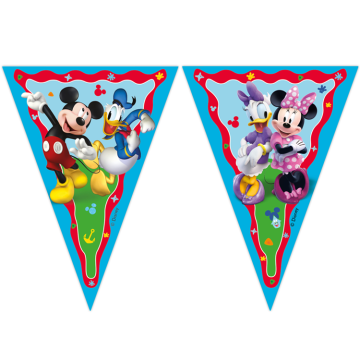 Papieren Vlaggenlijn Mickey Mouse (2,3m) 