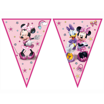 Papieren Vlaggenlijn Minnie Mouse (2,3m)