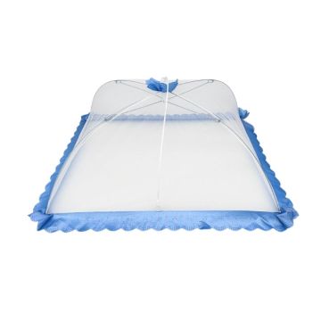 Vliegenkap Inklapbaar Blauw/Wit (66x47cm) 