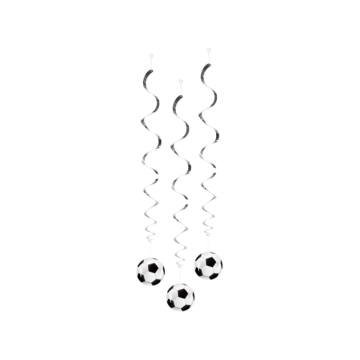 Decoratie Swirls Voetbal - 85cm - 3 stuks