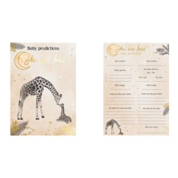 Voorspellingskaarten Baby Safari – Perfect voor jouw babyshower!