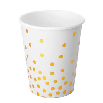 Bekers Gold Dots  Wit 