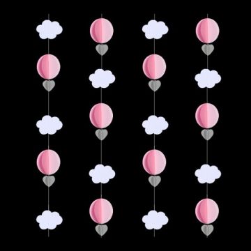 String Versiering Wolk Roze