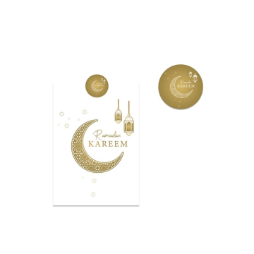 Papieren zakjes met stickers Ramadan Kareem