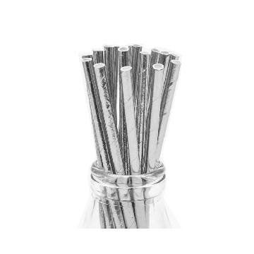 Rietjes Metallic Zilver (12st) 