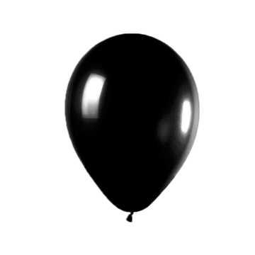 Zwarte latex ballonnen, 29 cm groot, verpakt per 50 stuks, ideaal voor feesten en evenementen.