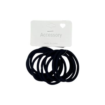 Haarelastiekjes Zwart (10st) 