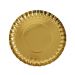 Kartonnen Dienblad Rond Metallic Goud