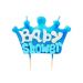 Kaars Babyshower Kroon Blauw