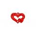 Acryllen Hart Amulet Rood