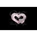 Acryllen Hart Amulet Roze