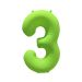 Folieballon Cijfer 3 Neon Groen