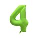 Folieballon Cijfer 4 Neon Groen