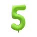 Folieballon Cijfer 5 Neon Groen