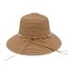 Zomerhoed Aflopende Rand Dames Bruin