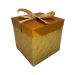 Cadeaudoos Geruit Goud 15cm - Luxe cadeauverpakking