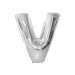 Folie Ballon V Zilver 40cm