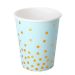 Bekers 'Gold Dots' Pastel Blauw - 10st