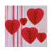 Honeycomb Hangdecoratie Hartjes Rood Ginger Ray (5st)