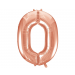 Folieballon Cijfer 0 Roségoud XL