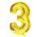 Folieballon 3 Goud (43cm)