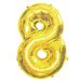 Folieballon 8 Goud (43cm)