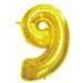Folieballon 9 Goud (43cm)