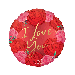 Folieballon I Love You Rozen Satin Luxe