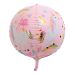 4D Folieballon Unicorn Happy Birthday Roze