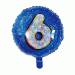Folieballon Holografisch Cijfer 6 Blauw